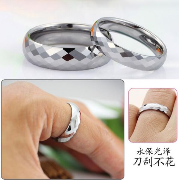 4mm wide tungsten carbide wedding ring for couples fashion jewelry rings high polish domed and facet shiny bling, Silver
4mm wide tungsten carbide wedding ring for couples fashion jewelry rings high polish domed and facet shiny bling, Silver