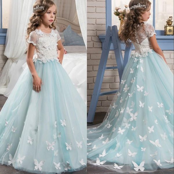 princess short sleeves tulle flower girl dresses with train hand-made flowers applique graduation kid girls pageant party dresses, White;red
princess short sleeves tulle flower girl dresses with train hand-made flowers applique graduation kid girls pageant party dresses, White;red