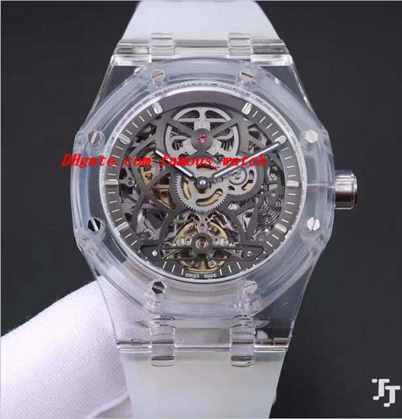 luxury watches mens transparent white rubber bracelet steel skeleton 42mm automatic fashion brand men's watch wristwatch, Slivery;brown
luxury watches mens transparent white rubber bracelet steel skeleton 42mm automatic fashion brand men's watch wristwatch, Slivery;brown