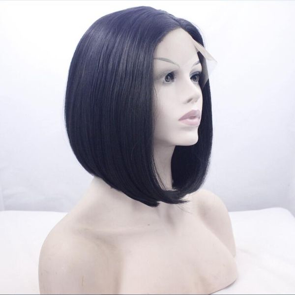 real hair bob style hair glueless can part glueless lace front wig with combs &straps for youny lady, Black
real hair bob style hair glueless can part glueless lace front wig with combs &straps for youny lady, Black