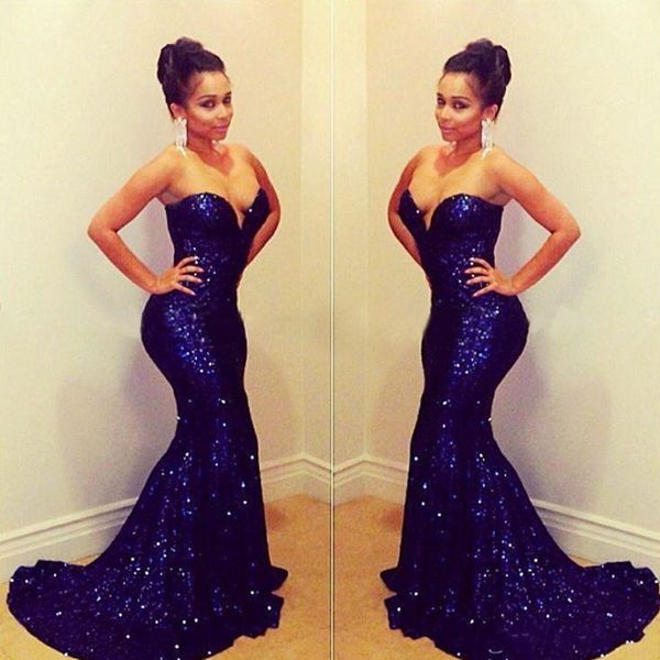 bling bling royal blue prom dresses sweetheart shine sequined sweep train sleeveless long mermaid evening formal gowns custom made p125, Black
bling bling royal blue prom dresses sweetheart shine sequined sweep train sleeveless long mermaid evening formal gowns custom made p125, Black