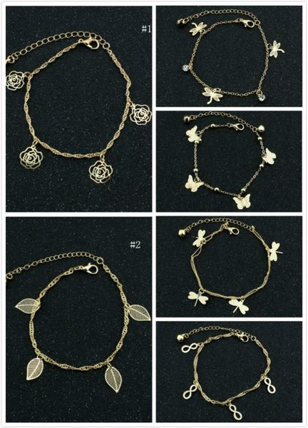delicated rose dragonfly butterfly women anklets gold tone 2 layer hollow out ankle bracelets foot chain barefoot sandals womens jewelry, Red;blue
delicated rose dragonfly butterfly women anklets gold tone 2 layer hollow out ankle bracelets foot chain barefoot sandals womens jewelry, Red;blue
