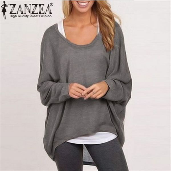 wholesale-9 colors zanzea blusas spring autumn women blouse casual loose batwing long sleeve shirt sweater jumper pullovers plus size, White;black
wholesale-9 colors zanzea blusas spring autumn women blouse casual loose batwing long sleeve shirt sweater jumper pullovers plus size, White;black