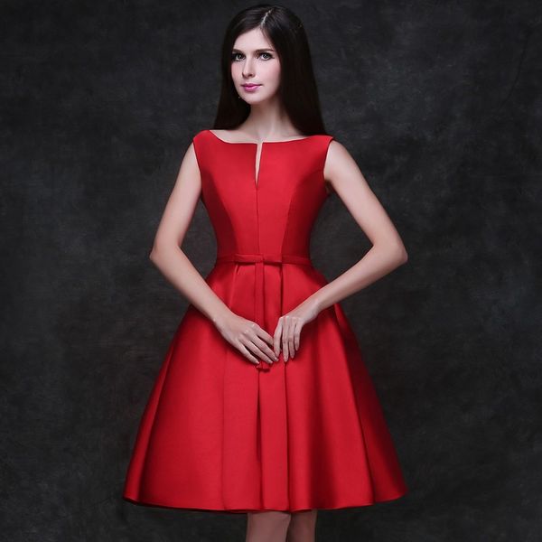 new design a-line short evening dresses v-opening back cocktail party lace-up dress veatidos de festa ing, Black;red 
new design a-line short evening dresses v-opening back cocktail party lace-up dress veatidos de festa ing, Black;red