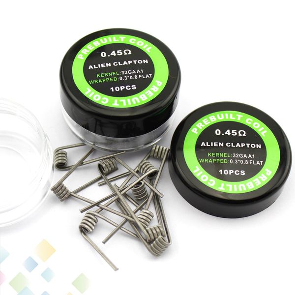 Alien Coil Heating Wires Resistance 0.45ohm sold by pc 0.3*0.8+32GA Resistance Alien Wire Fit RDA RBA E Cigarette DHL Free
Alien Coil Heating Wires Resistance 0.45ohm sold by pc 0.3*0.8+32GA Resistance Alien Wire Fit RDA RBA E Cigarette DHL Free