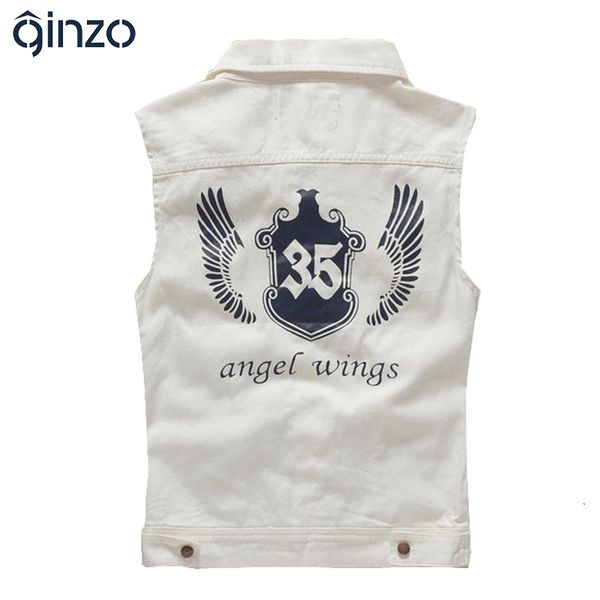 wholesale- men's slim white denim print vest casual turn down collar single breasted sleeveless coat for man tank top, Black;white
wholesale- men's slim white denim print vest casual turn down collar single breasted sleeveless coat for man tank top, Black;white