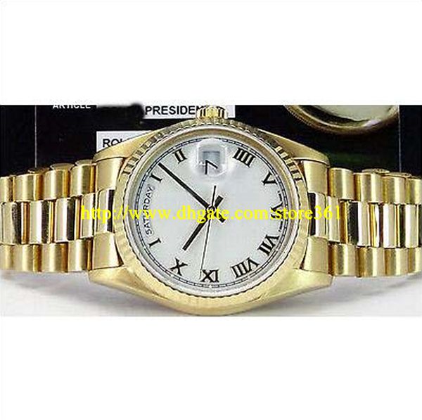 store361 new arrive watches new 36mm 18kt gold president white roman dial 18238, Slivery;brown
store361 new arrive watches new 36mm 18kt gold president white roman dial 18238, Slivery;brown