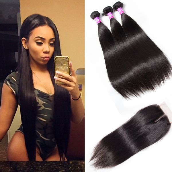 mink brazilian straight hair with closure 9a human straight hair 3 bundles with closure brazilina hair with closure, Black
mink brazilian straight hair with closure 9a human straight hair 3 bundles with closure brazilina hair with closure, Black
