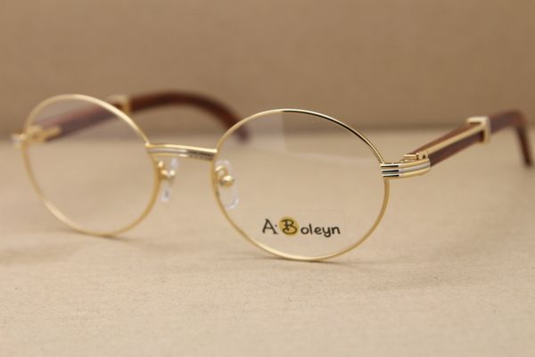 gold wood glasses frames Men or Women Round Metal Eyeglasses optical glasses frame Decor Wood frame Glasses Size:55-22-135mm
gold wood glasses frames Men or Women Round Metal Eyeglasses optical glasses frame Decor Wood frame Glasses Size:55-22-135mm