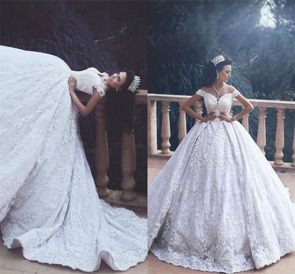 luxury sweetheart wedding dresses 3d-floral appliques tulle bridal dresses off-the-shoulder long ball gown dresses custom made, White
luxury sweetheart wedding dresses 3d-floral appliques tulle bridal dresses off-the-shoulder long ball gown dresses custom made, White