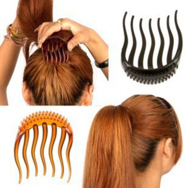 women fashion hair styling clip comb stick bun maker braid tool hair accessories #r48, Black;brown
women fashion hair styling clip comb stick bun maker braid tool hair accessories #r48, Black;brown
