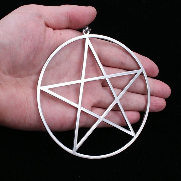 lot wholesale 5pcs men's jewelry big 4'' 100mm stainless steel high polished pagan wicca satanic worship pentagram pendant la, Silver
lot wholesale 5pcs men's jewelry big 4'' 100mm stainless steel high polished pagan wicca satanic worship pentagram pendant la, Silver