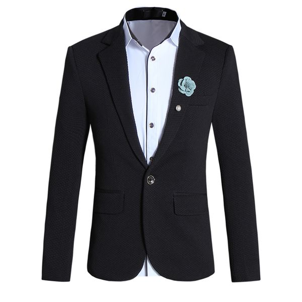 men's suits & blazers white blazer for men one button closure slim fit plus size casual jacket masculino, White;black
men's suits & blazers white blazer for men one button closure slim fit plus size casual jacket masculino, White;black