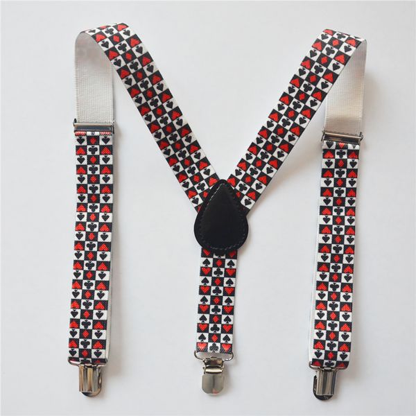 wholesale- children suspenders baby boys and girls suspenders clip-on y-back braces elastic playing card print kids suspenders, Black;white
wholesale- children suspenders baby boys and girls suspenders clip-on y-back braces elastic playing card print kids suspenders, Black;white