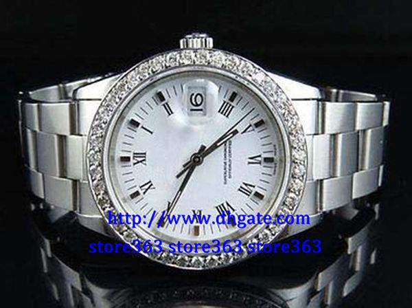 factory wholesale watches original date 15210 34 mm white dial diamond watch*007--080, Slivery;brown
factory wholesale watches original date 15210 34 mm white dial diamond watch*007--080, Slivery;brown