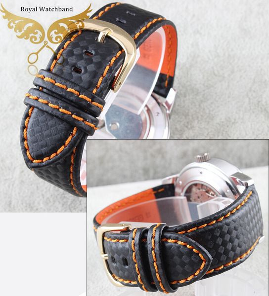 wholesale- new arrival 22 watch band waterproof carbon fibre watch strap with orange stitching leather lining stainless steel clasp, Black;brown
wholesale- new arrival 22 watch band waterproof carbon fibre watch strap with orange stitching leather lining stainless steel clasp, Black;brown