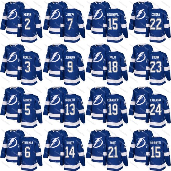 Tampa Bay Lightning Reid McNeill Dan Girardi Tyler Johnson Erik Condra Alex Killorn Chris Kunitz Point Brown 2017-2018 Season Jersey
Tampa Bay Lightning Reid McNeill Dan Girardi Tyler Johnson Erik Condra Alex Killorn Chris Kunitz Point Brown 2017-2018 Season Jersey