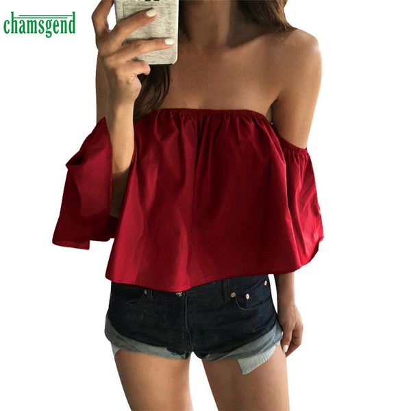 wholesale- chamsgend willbeen women summer t-shirt off shoulder casual solid t shirts fashion feb10 dropshipping, White
wholesale- chamsgend willbeen women summer t-shirt off shoulder casual solid t shirts fashion feb10 dropshipping, White