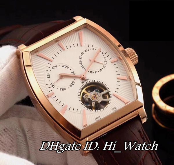 new 42mm malte 18k rose gold bezel silver dial automatic tourbillon daydate mens watch brown leather strap watches 4 cloros vc140a1, Slivery;brown
new 42mm malte 18k rose gold bezel silver dial automatic tourbillon daydate mens watch brown leather strap watches 4 cloros vc140a1, Slivery;brown