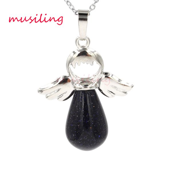 natural stone water drop angel pendant necklace pendulum jewelry for women silver plated charms crystal healing chakra amulet jewelry
natural stone water drop angel pendant necklace pendulum jewelry for women silver plated charms crystal healing chakra amulet jewelry