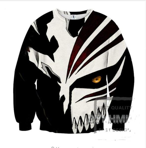new fashion women men bleach ichigo red striped ghost mask funny 3d print crewneck sweatshirt fashion clothing outfits jumper casual, Black
new fashion women men bleach ichigo red striped ghost mask funny 3d print crewneck sweatshirt fashion clothing outfits jumper casual, Black