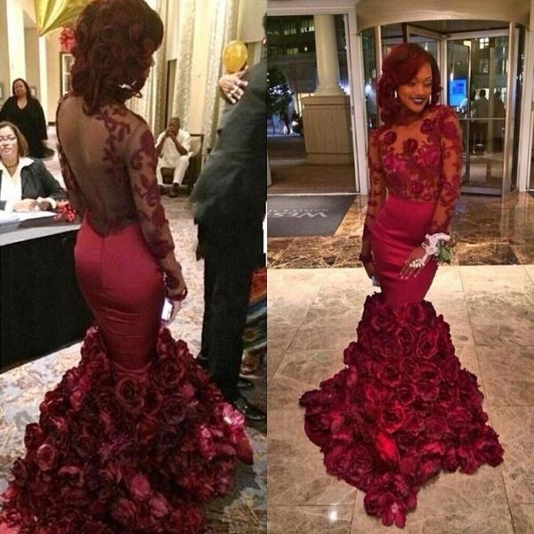 Burgundy Mermaid Evening Dresses 2019 Long Lace Floral Evening Dress Sexy Backless Prom Dress Vestidos De Novia formal dress Custom Made
Burgundy Mermaid Evening Dresses 2019 Long Lace Floral Evening Dress Sexy Backless Prom Dress Vestidos De Novia formal dress Custom Made