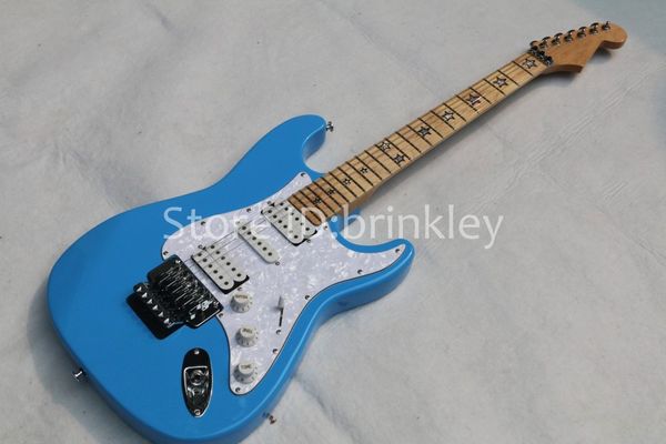 guitar factory custom metallic blue color maple 5star fretboard double tremoloelectric guitar
guitar factory custom metallic blue color maple 5star fretboard double tremoloelectric guitar