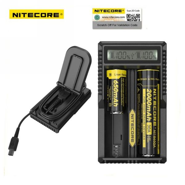 

100% оригинал nitecore um20 18650 литиевая батарея зарядное устройство usb жк-дисплей digicharger для 17500 14500 литий-ионных аккумуляторов