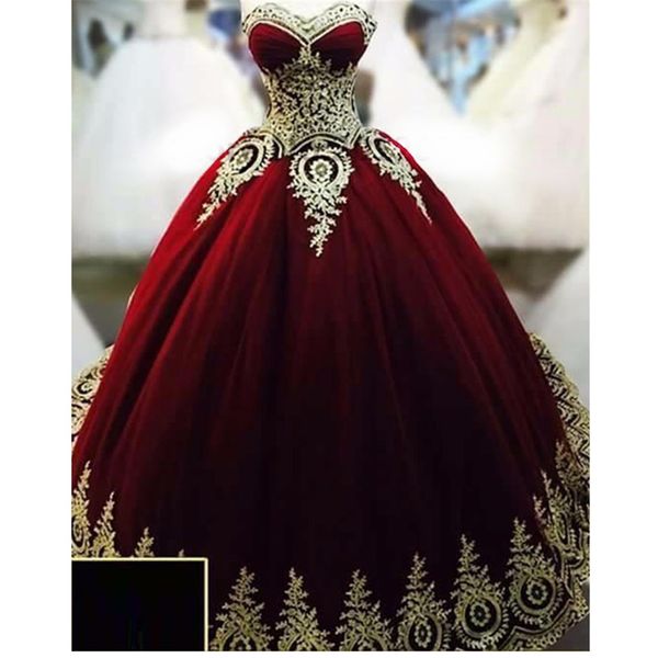 vestido longo de festa sweetheart burgundy ball gown puffy prom gowns with gold lace appliques evening gowns, Black
vestido longo de festa sweetheart burgundy ball gown puffy prom gowns with gold lace appliques evening gowns, Black