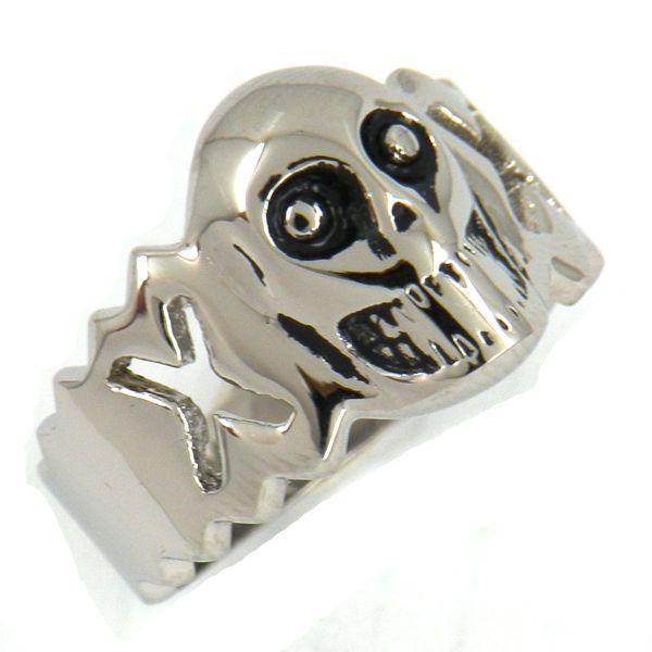 fanssteel stainless steel punk vintage mens or womens jewelry cut out cross skull face saw bladed edge medallion ring biker ring fsr02w90, Silver
fanssteel stainless steel punk vintage mens or womens jewelry cut out cross skull face saw bladed edge medallion ring biker ring fsr02w90, Silver
