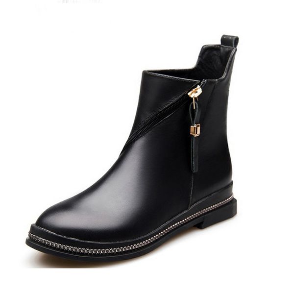 new arrvial women genuine leather fashion boots fashion shoes zip design ankle boots for autumn winter, Black
new arrvial women genuine leather fashion boots fashion shoes zip design ankle boots for autumn winter, Black
