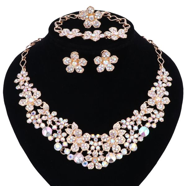 rhinestones jewelry sets for women wedding african beads party gold color crystal pendant necklace earrings ring accessories, Black
rhinestones jewelry sets for women wedding african beads party gold color crystal pendant necklace earrings ring accessories, Black