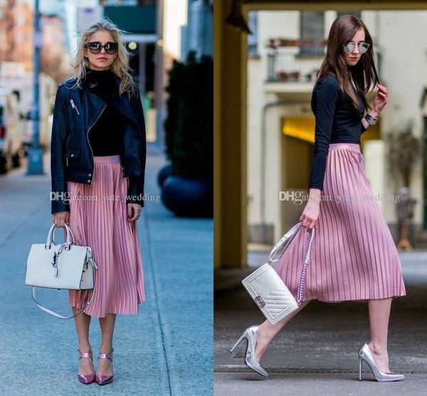 fashion street style women skirts high waist pleated satin tea length midi skirts for women spring autumn maxi skirts, Black
fashion street style women skirts high waist pleated satin tea length midi skirts for women spring autumn maxi skirts, Black