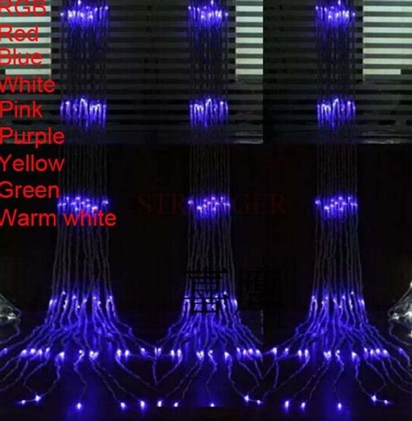 

Multi (3m x 3m) Christmas Wedding Party Background Holiday Running Water Waterfall Water Flow Curtain LED Light String 336 Bulbs