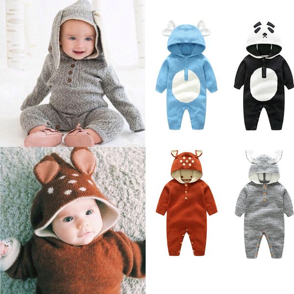 5 style cartoon knitted infant rompers 3 seasons long sleeve jumpsuit fox panda hooded toddler cute baby onesies funny 17080703, Blue
5 style cartoon knitted infant rompers 3 seasons long sleeve jumpsuit fox panda hooded toddler cute baby onesies funny 17080703, Blue