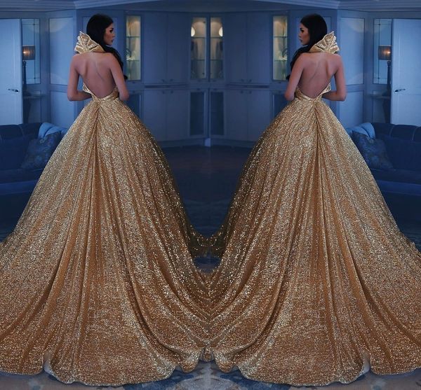 gold sequined shinning prom dresses 2k17-2018 deep v neck backless evening gowns court train cocktail party vestidos custom made, Black
gold sequined shinning prom dresses 2k17-2018 deep v neck backless evening gowns court train cocktail party vestidos custom made, Black