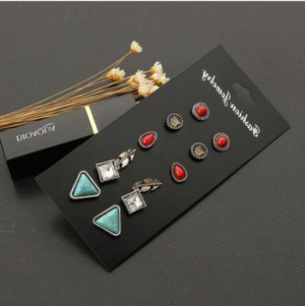 fashion stud ear sets ( 6 pairs each sets) red waterdrop fake gemstone triangle turquoise stud earrings, Golden;silver
fashion stud ear sets ( 6 pairs each sets) red waterdrop fake gemstone triangle turquoise stud earrings, Golden;silver