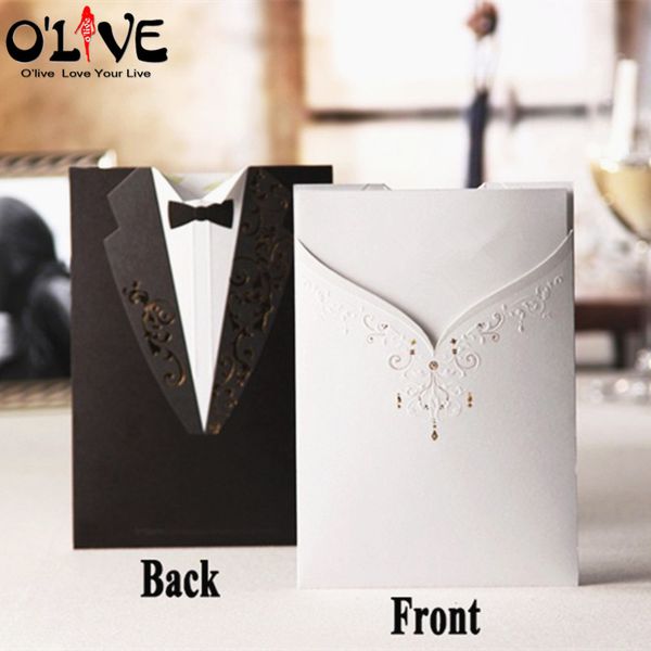 wholesale- 20 pcs wedding invitations cards laser cut bride and groom invitation card black white engagement cards customizable printable
wholesale- 20 pcs wedding invitations cards laser cut bride and groom invitation card black white engagement cards customizable printable