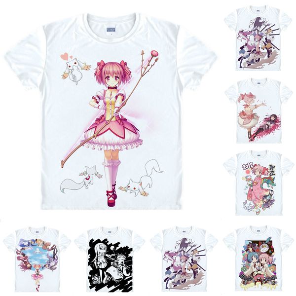 anime shirt puella magi madoka magica t-shirts multi-style short sleeve magical girl madoka magica homura akemi cosplay motivs hentai shirts, White;black 
anime shirt puella magi madoka magica t-shirts multi-style short sleeve magical girl madoka magica homura akemi cosplay motivs hentai shirts, White;black