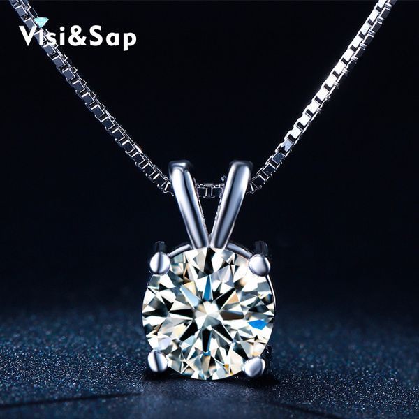 Visisap women classic wedding chains pendant cubic zirconia jewelry necklace Pendant luxury white gold color LSN002
Visisap women classic wedding chains pendant cubic zirconia jewelry necklace Pendant luxury white gold color LSN002