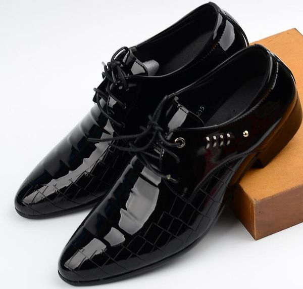 new pointed toe patent leather men shoes business formal leather dress shoes male wedding flat shoe, Black
new pointed toe patent leather men shoes business formal leather dress shoes male wedding flat shoe, Black