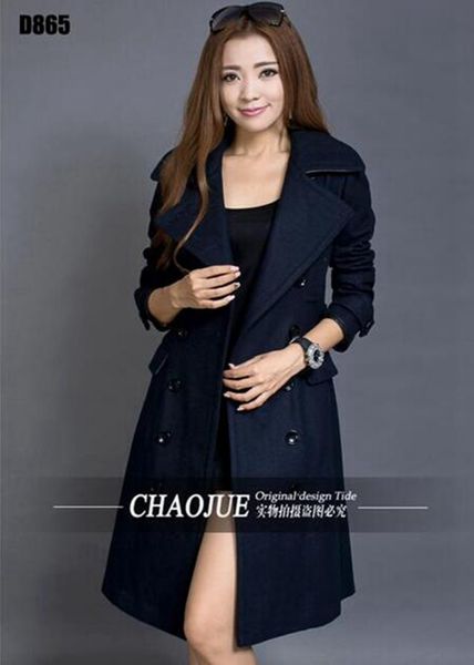 women in the spring and autumn long windbreaker woolen cloth coat of cultivate one's morality leisure fashion / s-4xl, Black
women in the spring and autumn long windbreaker woolen cloth coat of cultivate one's morality leisure fashion / s-4xl, Black