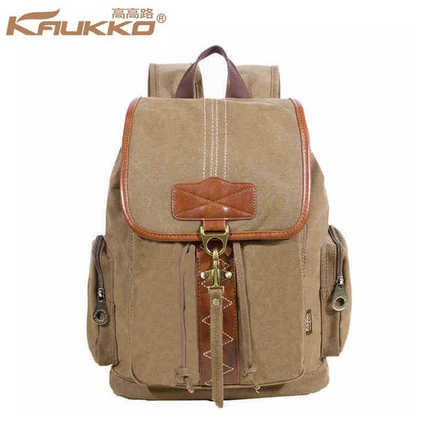 wholesale- kaukko europe style thick canvas leisure school backpack for women or men leather bag backpack
wholesale- kaukko europe style thick canvas leisure school backpack for women or men leather bag backpack