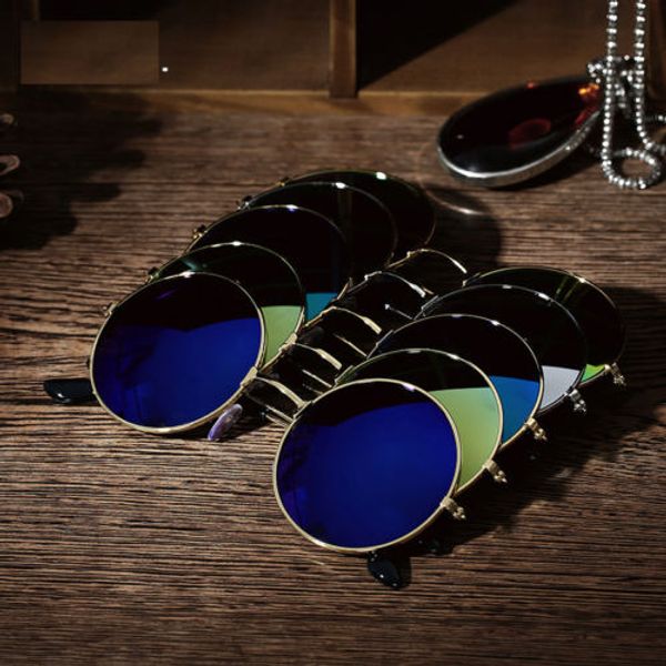 men women retro vintage round mirrored sunglasses eyewear outdoor sports glasses, White;black
men women retro vintage round mirrored sunglasses eyewear outdoor sports glasses, White;black