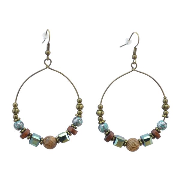 bohemian vintage style bronze alloy wooden acrylic gem round drop dangle earrings new in women gift, Silver
bohemian vintage style bronze alloy wooden acrylic gem round drop dangle earrings new in women gift, Silver