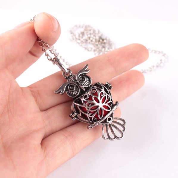 women antique silver owl design censer aromatherapy essential oil diffuser floating hollow pendant necklaces perfume necklace
women antique silver owl design censer aromatherapy essential oil diffuser floating hollow pendant necklaces perfume necklace