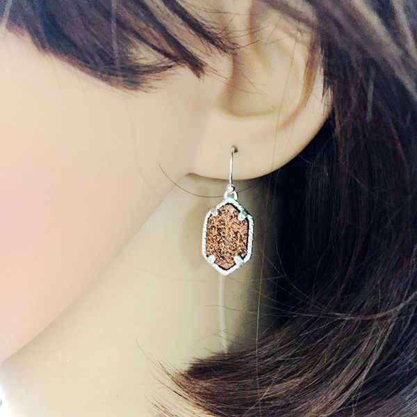 earrings for women silver plated hexagon druzy stone dangle earrings jewelry copper earrings fashsion jewellery 10 colors
earrings for women silver plated hexagon druzy stone dangle earrings jewelry copper earrings fashsion jewellery 10 colors