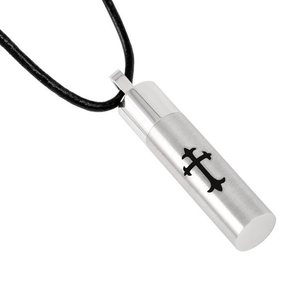 ijd8228 stainless steel cremation pendant necklace cylinder funeral casket cross engraved ashes keepsake urn necklace, Silver
ijd8228 stainless steel cremation pendant necklace cylinder funeral casket cross engraved ashes keepsake urn necklace, Silver
