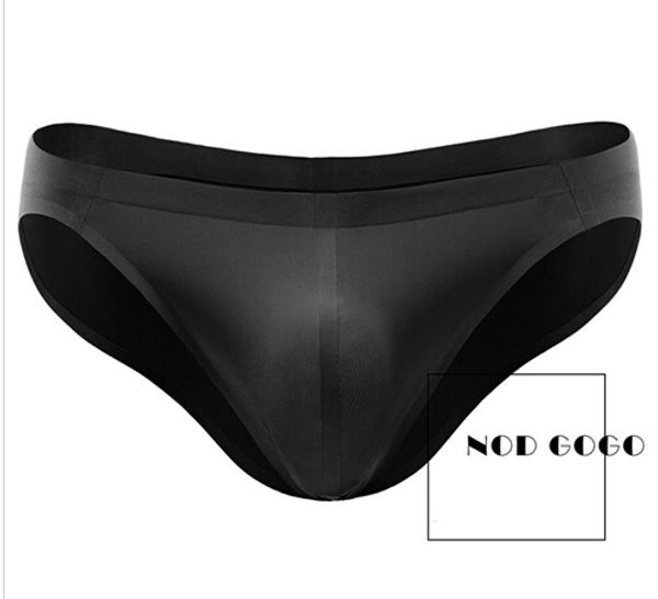 fine wholesale new - seamless ice silk breathable men briefs super smooth drying-fast male underwear suiting special, Black;brown
