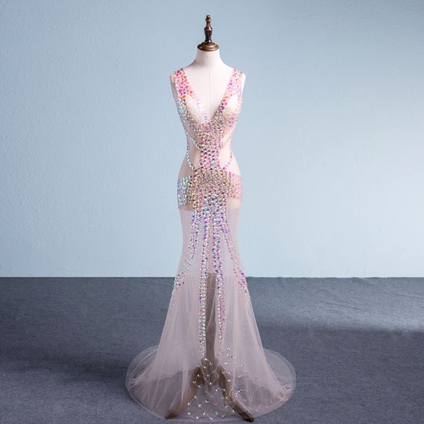 beaded mermaid v neck tulle mermaid evening dresses 2018 see through long evening gowns elegant party dresses, Black;red
beaded mermaid v neck tulle mermaid evening dresses 2018 see through long evening gowns elegant party dresses, Black;red